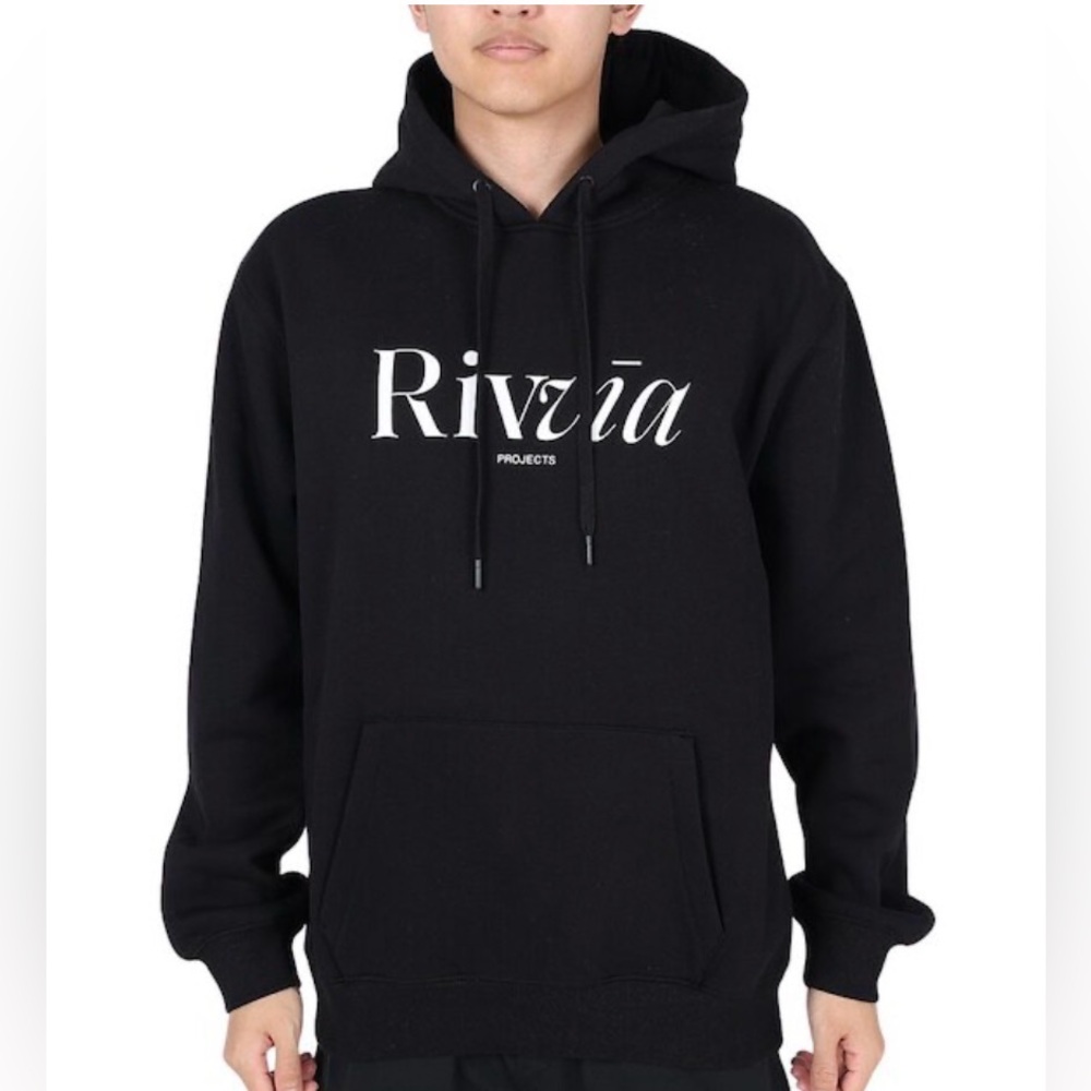 Rivvia Projects NEW Men's Reason Hoodie Black White Logo Size Large Surf Beach
